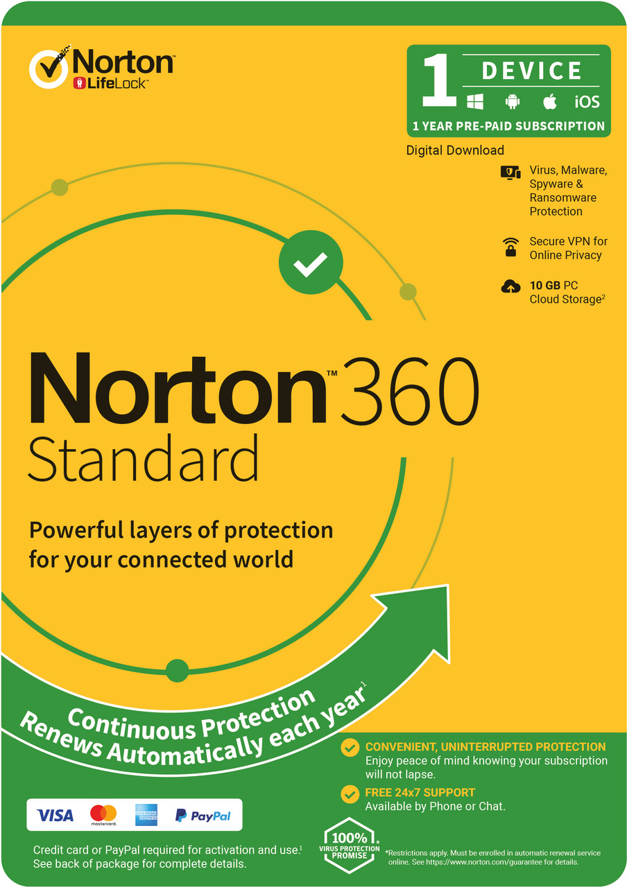 Norton 360 1D 1Y Subscription USA
